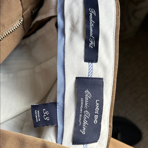 Lands' End Men's Tan Chinos - Picture 3 of 3